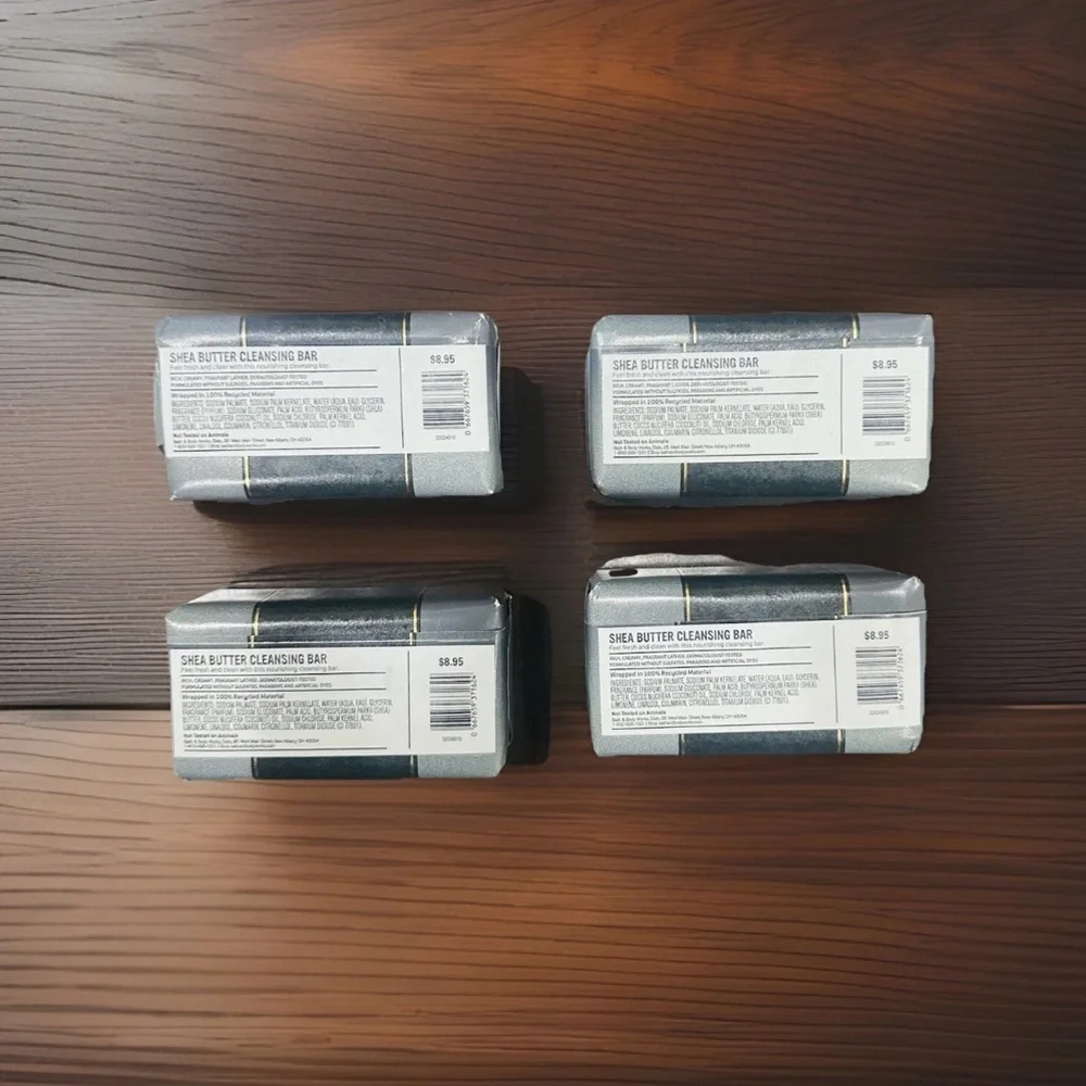 4- Pack Bath & Body Works The Men's Graphite Shea Butter Cleansing Bar Soap 5oz